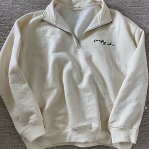 NWOT sunday skin quarter zip